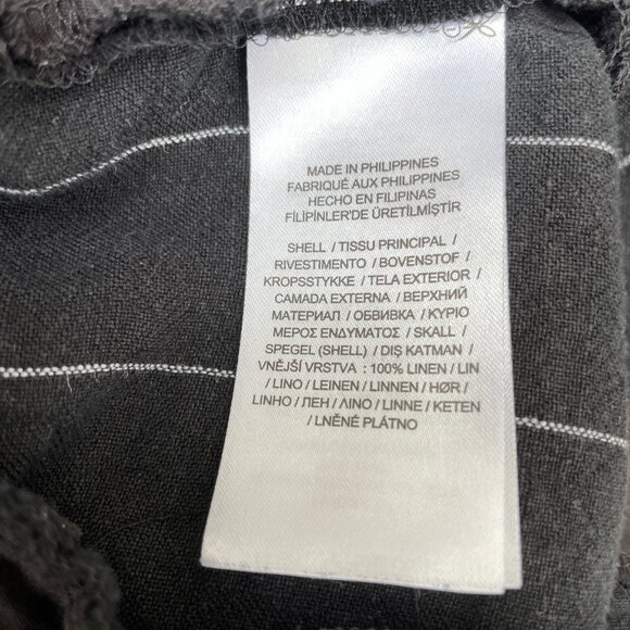 Lauren Ralph Lauren Shorts Womens Size 2 Black Striped 100%‎ Linen Inseam 4" - Picture 4 of 6